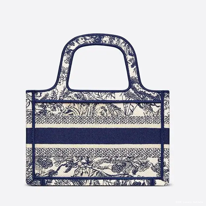 Cheap Motif Jouy Tote Blue Mini Canvas Dior De Book Toile 0507 Luxury